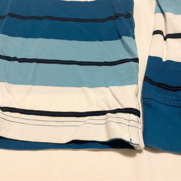 Tommy Hilfiger Kids Blue Striped Polo Shirt Long Sleeve Size Small (6-7) - Picture 8 of 16